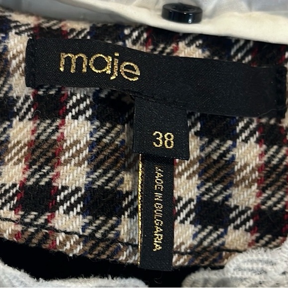 Maje check lace collar dress 38/US6 - Picture 5 of 6